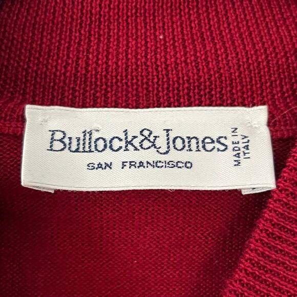 Bullock & Jones Men’s Mock Neck Sweater Red Wool Silk Cashmere Italy Size 48‎ XL - Picture 3 of 4